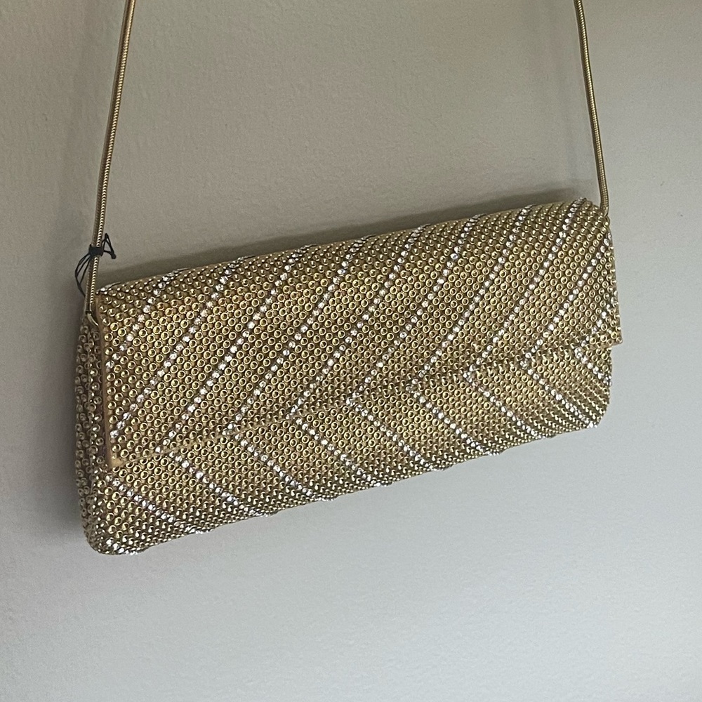 Whiting & Davis Gold mesh clutch.